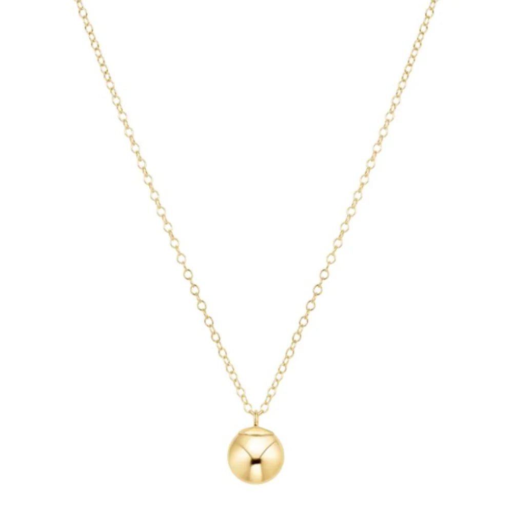 e. newton16" Necklace Gold - Classic Gold 10mm Charm - The Lady Ship Boutique