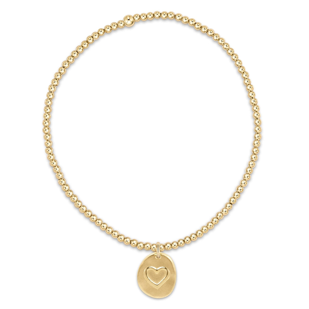 e. newtonClassic Gold 2mm Bracelet - Inspire Love Small Gold Disc - The Lady Ship Boutique
