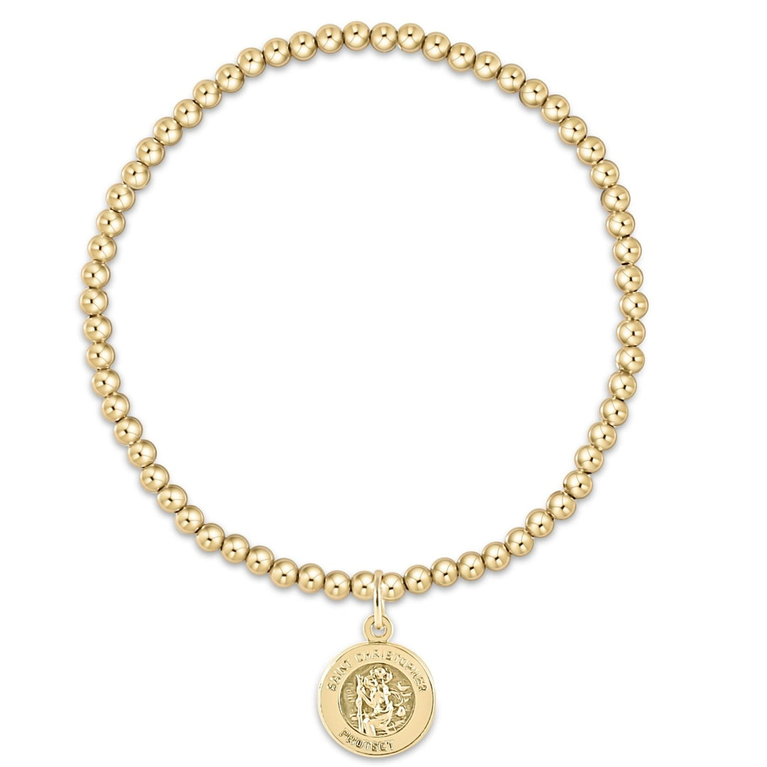 e. newtonClassic Gold 3mm Bracelet - Protection Gold Disc - The Lady Ship Boutique