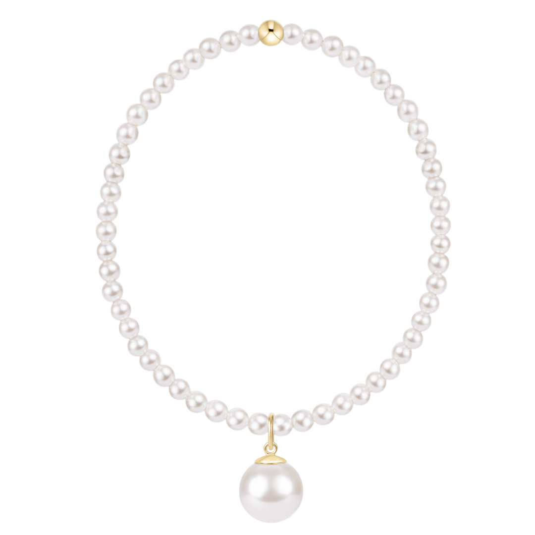 e. newtonClassic Pearl 3mm Bracelet - Classic Pearl 10mm Charm - The Lady Ship Boutique
