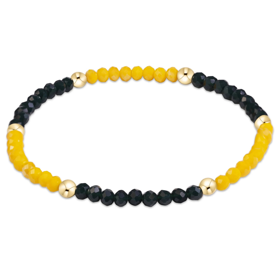 e. newtonGameday Flirty Presence Bracelet - Dk Green & Golden Yellow - The Lady Ship Boutique