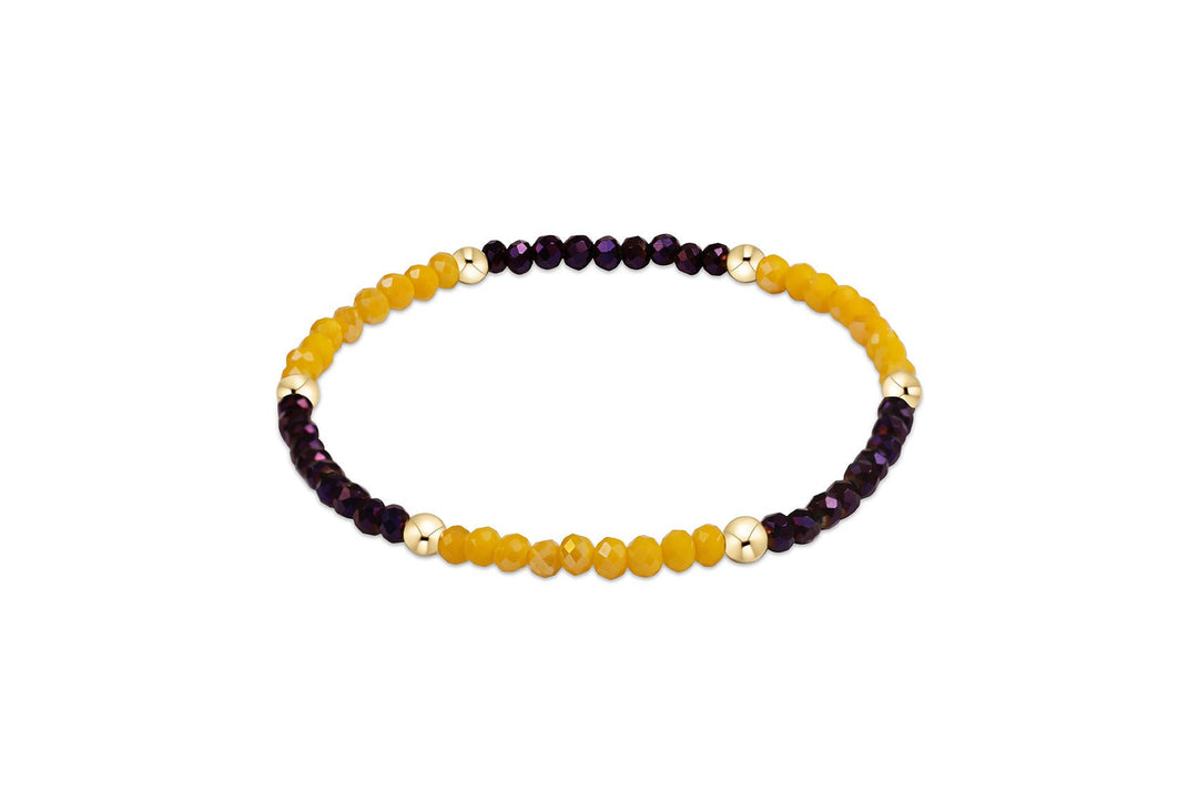 e. newtonGameday Flirty Presence Bracelet - Purple & Golden Yellow - The Lady Ship Boutique