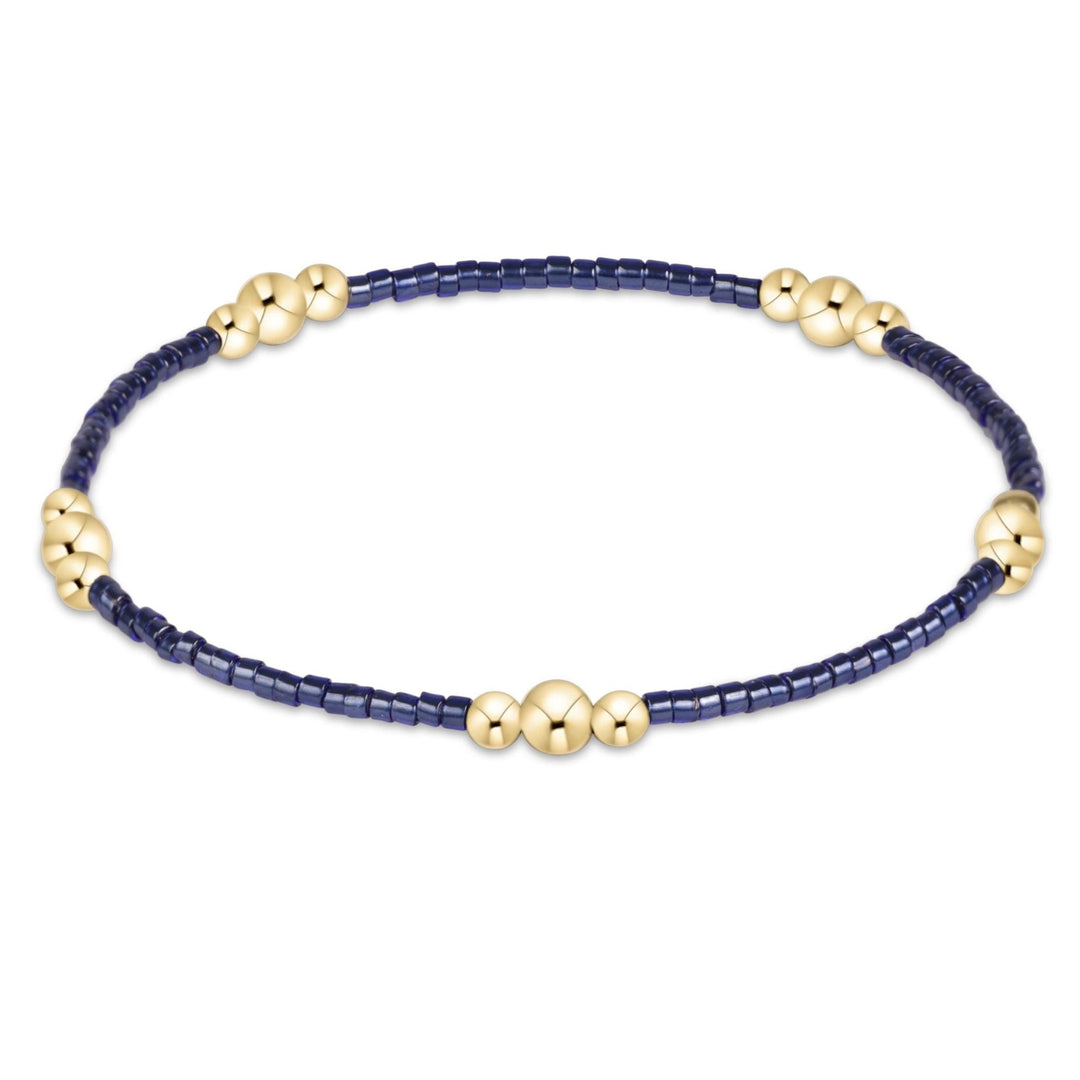 e. newtonHope Purpose Gold Bracelet - Navy - The Lady Ship Boutique