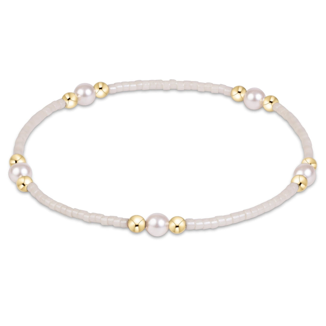 e. newtonHope Purpose Pearl Bracelet - Milkshake - The Lady Ship Boutique