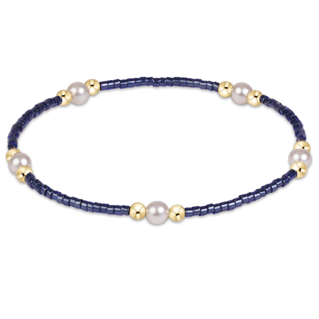 e. newtonHope Purpose Pearl Bracelet - Navy - The Lady Ship Boutique