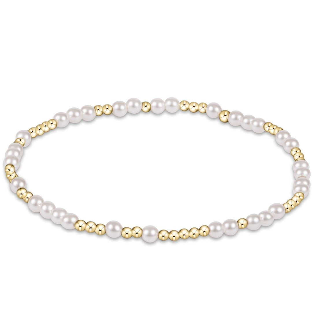 e. newtonHope Unwritten Pearl 3mm Bracelet - The Lady Ship Boutique