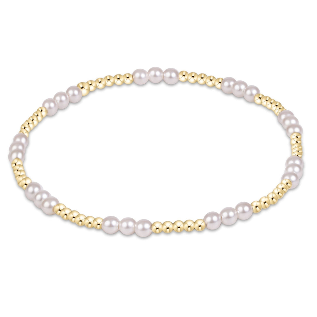 e. newtonJoy Pearl 3mm Bracelet - The Lady Ship Boutique
