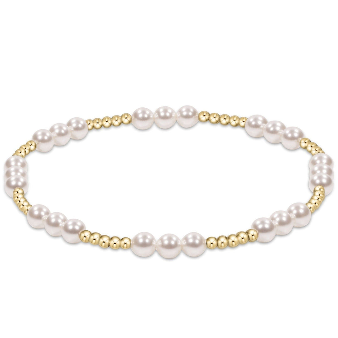 e. newtonJoy Pearl 4mm Bracelet - The Lady Ship Boutique