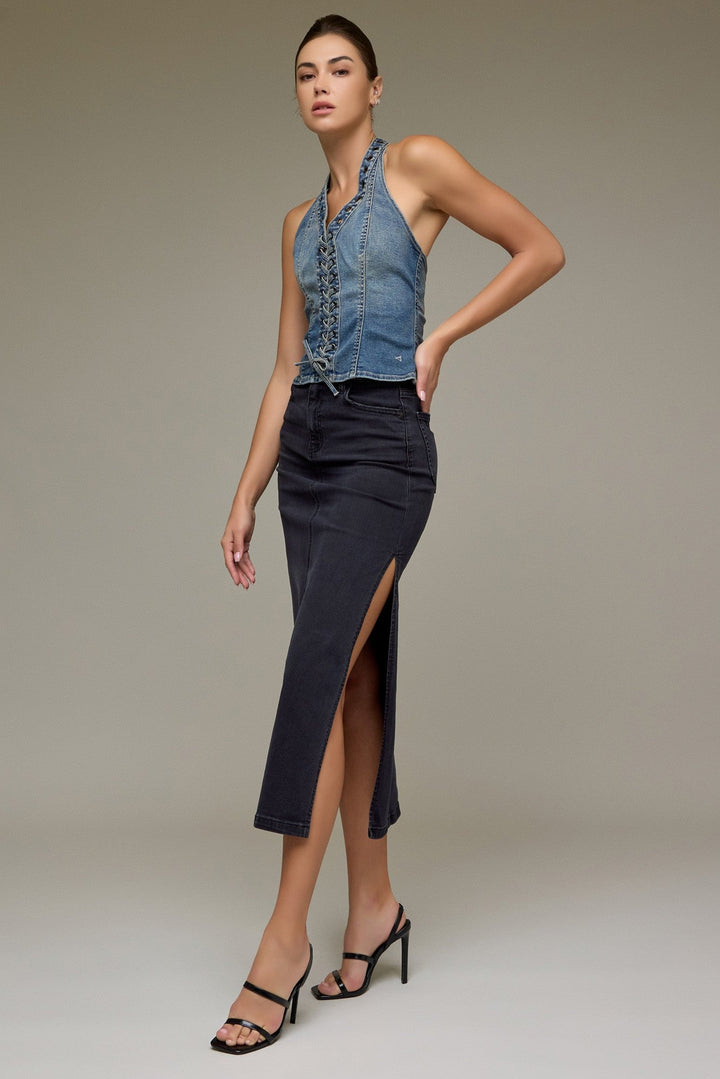 Hidden JeansPeyton Midi Skirt - The Lady Ship Boutique