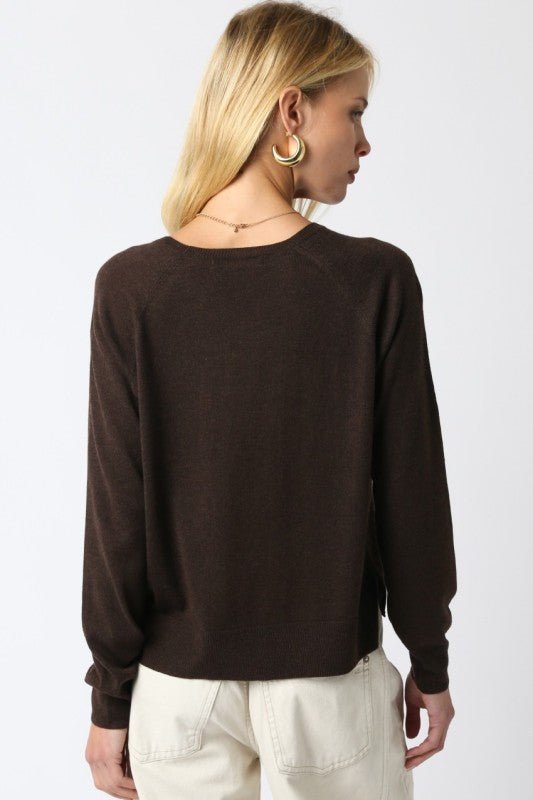 OlivaceousNatalie Sweater - The Lady Ship Boutique