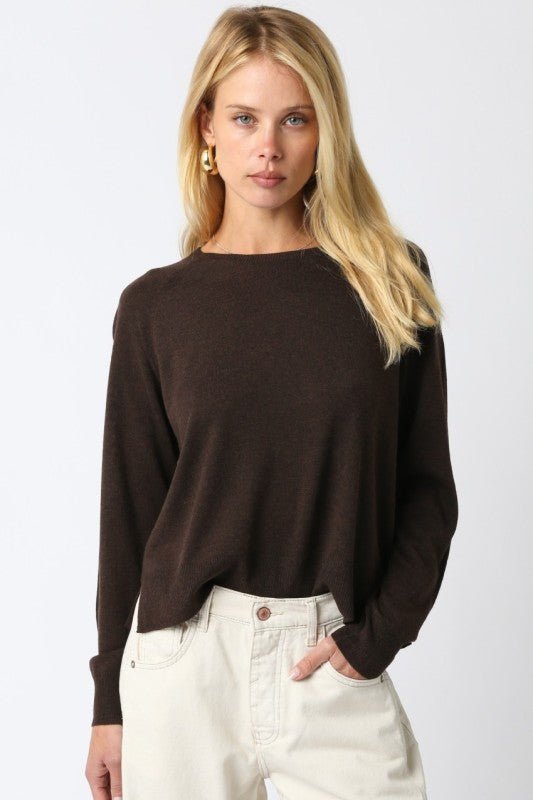 OlivaceousNatalie Sweater - The Lady Ship Boutique